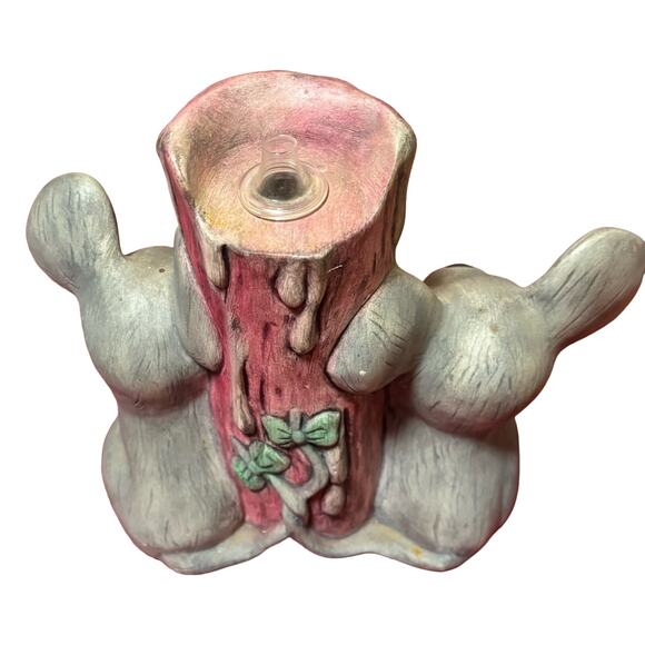 Vintage Christmas Mice with small vase - Picture 3 of 6